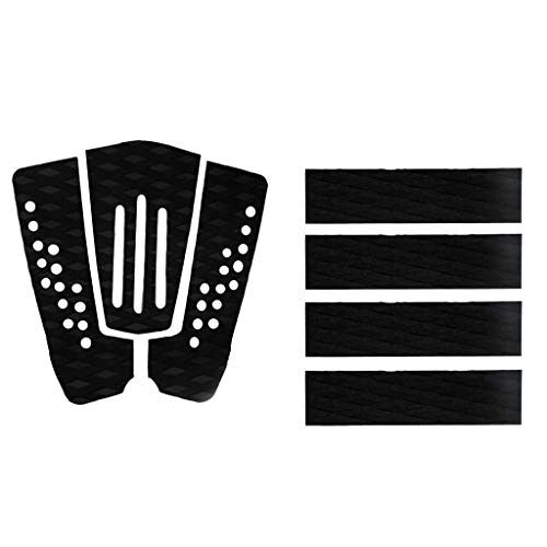 Tenlacum Almohadillas de goma EVA para tabla de surf (7 unidades), color negro