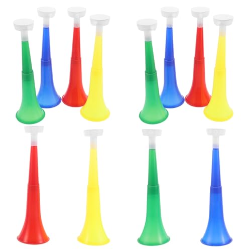 BCOATH 12 Piezas Trompetas Plásticas Telescópicas para Animación Deportiva Bocinas Plegables para Fiestas Escolares y Eventos Deportivos Artículos de Espíritu Escolar para Adultos