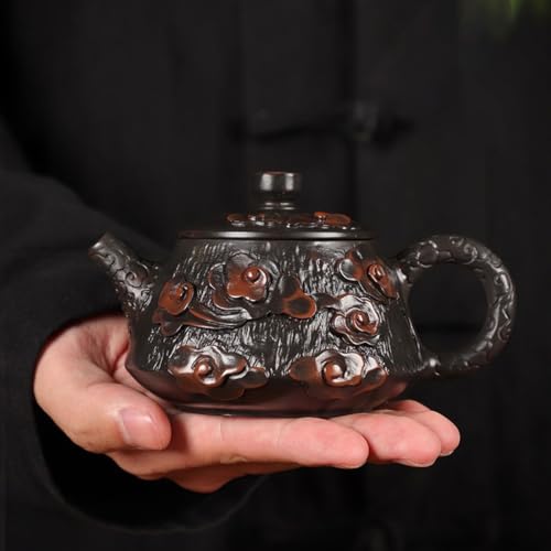 Tetera de cerámica púrpura pequeña capacidad 180ML miniatura 7