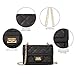SG SUGU Small Quilted Crossbody Bag, Trendy Designer Shoulder Bag, Phone Wallet Purse for Women (Black)