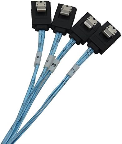 CableDeconn Internal HD Mini SAS (SFF-8643 Host) to 4 x SATA (Target) hard drive cable (0.5 m)