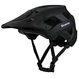 Scavin Bike Helmet for Adult, Moutain Road Bicyle Helmet Certified Adjustable MTB Cycling Helmet with Removable Visor and EPS Foam Interior, Impact Protection for Men & Women