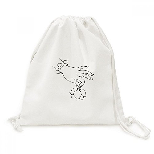 Sac à dos cordon bouddhisme en toile robuste avec fermeture rapide