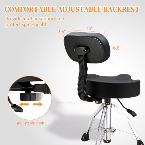 Ktaxon DS-0437 Drum Throne With Backrest thumb #3