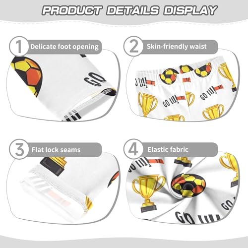 ALAZA Girls' Leggings Children's Yoga Pants Skinny Printed Dance Football Go Comfortable 4T2