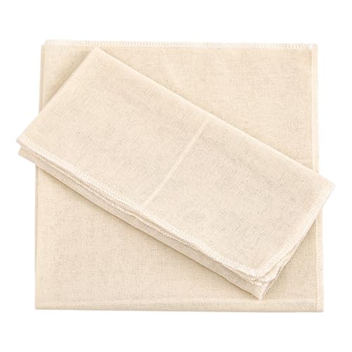 RETUOLWAG Paño filtrante de algodón transpirable para cocinar, colar y cocinar al vapor con bordes de doble costura, estopilla de grado alimenticio
