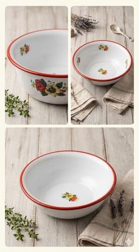Image of 2 Piece Cooking & Mixing Bowl Set | Gas Stove Safe Heat Resistant Bowls (1000ml + 2500ml) | Durable Heavy Duty Wide Base Kitchen Serving Set