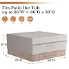 MR. COVER Hot Tub Cover Cap Waterproof, 86 x 86 Spa Cover, Outdoor Square Cover for Hot Tub Hard Cover, Heavy Duty 600D… - Image 3