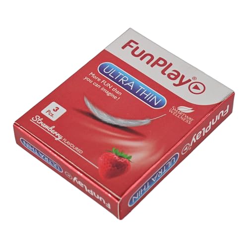 Image of FunPlay Chocolate Flavoured Dotted Condoms - 3 Pcs | Extra Dotted for Enhanced Pleasure | Smooth Lubricated Premium Latex Condoms for Men | Travel-Friendly Pack