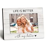 DUXMNAMG Bestie 4x6 Picture Frame, Bestie Gifts for Women Girls Picture Frame, Gifts for Besties Christmas, Life is Better with My Besties Picture Photo Frames for Desk Decor