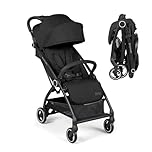 Ickle Bubba Aries Autofold Stroller - Feather-Light Design, Multi-Position Recline, and Handy Auto-Fold Mechanism, Large Seat from Birth to 22kg, UPF 50+ Hood, and Spacious Basket (Black)