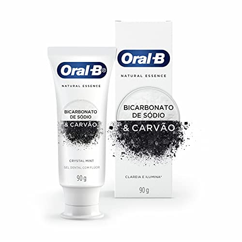 Creme Dental Oral-B Natural Essence Bicarbonato De Sódio e Carvão 90g