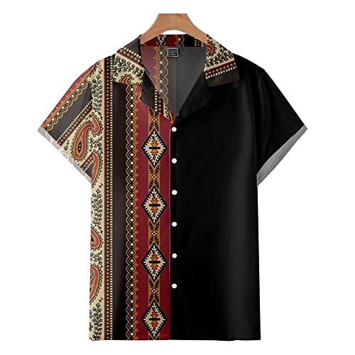 Chemise hawaïenne pour homme style ethnique bohemme idéal pour la plage