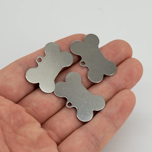 Etichette per cani in acciaio inox a forma di osso...