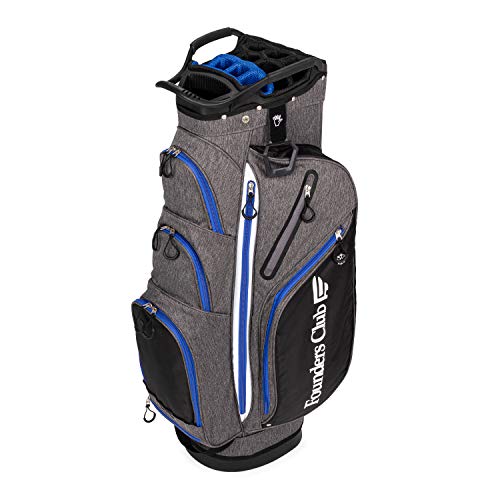 Image of Founders Club Franklin Golf Push Cart Bag -Riding Cart Bag -Full Bag Rain Cover -Secure Push Cart Base -Light Weight -15 Way Full Length Divider-External Putter Tube-Embroidery Panel