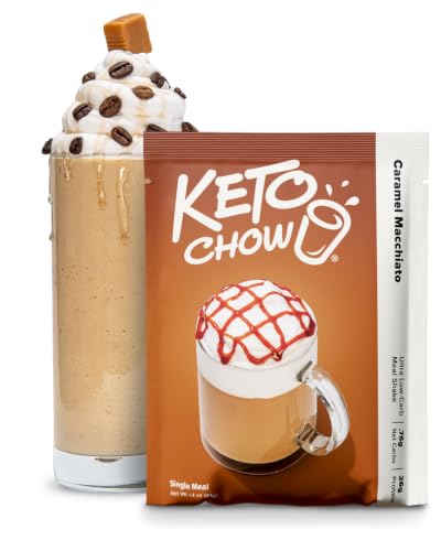 Keto Chow Caramel Macchiato Meal Replacement Shake Powder, 1 Meal