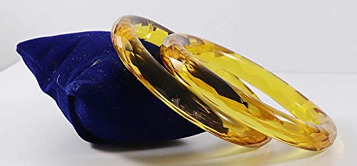 Image of ZULKA Get your traditions Glass With Diamond Pattern Glossy Finished Kada Set For Women and Girls