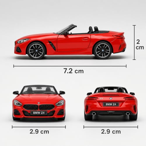 Image of Wizplex CCA Officially Licensed BMW Z4 M40i 1:64 Scale Die Cast Metal Car - Collectible Alloy Roadster Model with Free-Rolling Wheels, Display Showpiece for Kids 3+ & Car Enthusiasts
