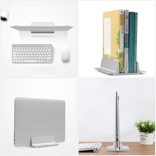 Base Ajustable Vertical para Laptop de Aluminio Plata miniatura 5