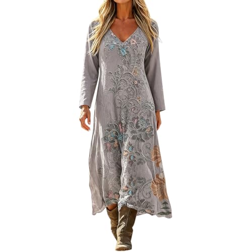 Fall Womens Dresses, Boho Patchwork Dress