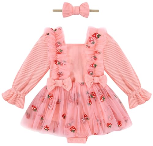 Image of grehava Baby Girl Dress First Birthday Outfit Infant Tulle Skirts Embroidery Partern 0-18m