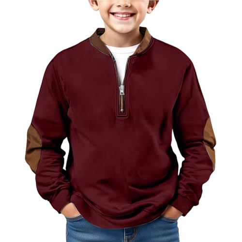 Sweatshirt veste enfants chic et élégant en maille chaude avec col tactique zippé