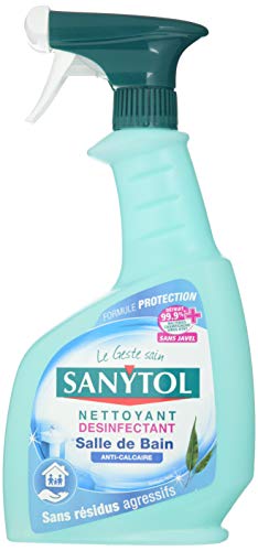 Sanytol Désinfectant Ultra-Détartrant Protection Salle de Bains Fresh, 500ml