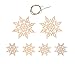 Produktbild Rayher Holzdekoration Schneeflocken, 6 Stück, Weihnachtsdekoration, Holz FSC zertifiziert, natur, 5 - 9 cm + Kordel 0,5 m, 46622505