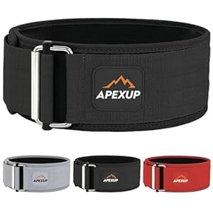 APEXUP Weight Lifting Belt, 4 Inch Quick Locking Gym Belt Fitness Weightlifting Belt for for Squats, Weightlifting and Strength Training