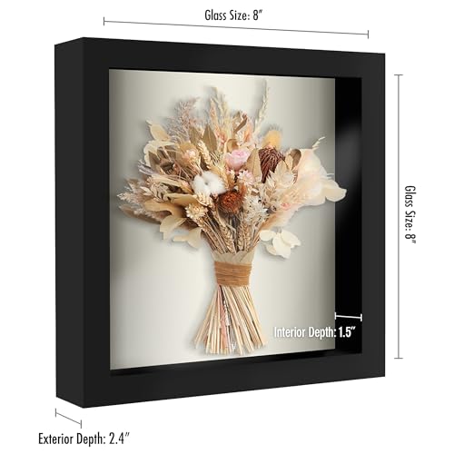 Americanflat 8x8 Shadow Box Frame 2-Pack - Engineered Wood - Black by Americanflat - Used condition - Image 2