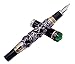 Jinhao Dragon Fountain Pen Bent Nib, Black Color, Heavy Fude Pen Fine to Broad Size,Solid Metal with Pen Pouch
