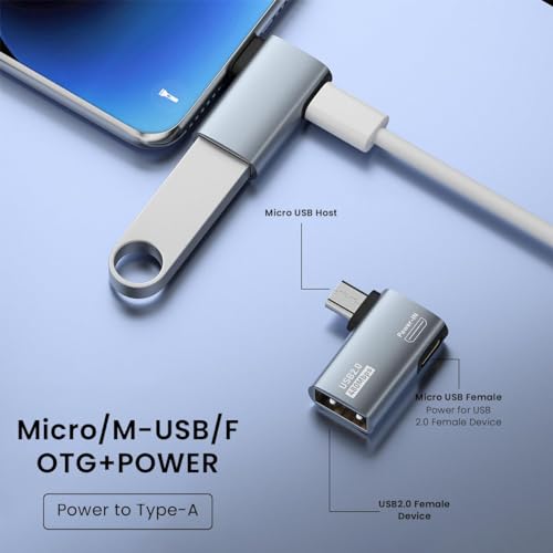 Image of Tobo Micro to USB Adapter OTG Cable Adapter for Fire TV Stick 4K Powered Micro USB to USB OTG Adapter for Android Phone Tablet and More Host Devices with Micro USB TD-1205CC