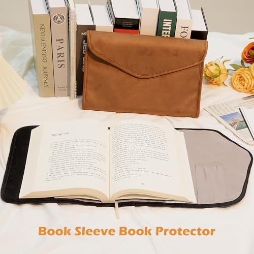 Reusable Adjustable Book Cover with Strong Magnetic Closure – Soft Protective Book Sleeve for Paperback & Hardcover, Fits Up to 9.5” x 6.5” x 2” Books – Flexible, Washable & Reusable Book Protector - Thumbnail 4