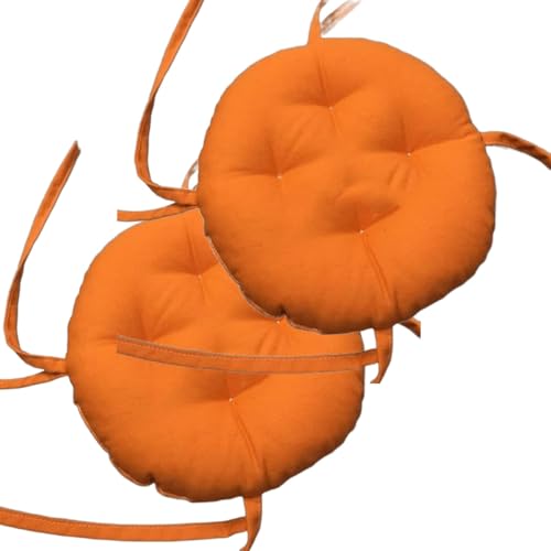 Juego De 1/2/4 Cojín Redondo para Silla, 30cm/33cm/35cm/40cm/45cm/50cm cojín de Asiento Suave para Taburete, jardín, Interior, Exterior, hogar(E7,2PCS 30x30X6cm)