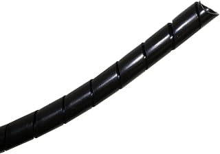 Kable Kontrol Vortex Spiral Cable Wrap - 1/4” Inch 100’ Feet Long - Hose Protector Flexible Polyethylene Wire Conduit Tubing Cable Sleeve Cord Cover to Organize Wires – Black