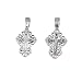 Produktbild NKlaus 925er Sterlingsilber Silber Kruzifix Kreuz Orhodox Anhänger russisch 4 Rote Zirkonia4678 Taufe