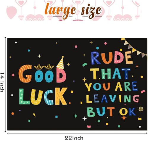 Image of We Will Miss You Card,Farewell Party Decorations, Jumbo Farewell Card With Envelope, Funny Going Away Gift for Coworker Men Women, Goodbye Good Luck Retirement Guest Book Party Supplies (14x22iinch)