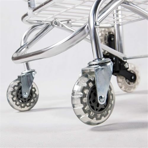 Trolleys, Carro Plegable de Mercado de Aleación de Aluminio para Compras con 8 Ruedas para Subir Escaleras miniatura 6