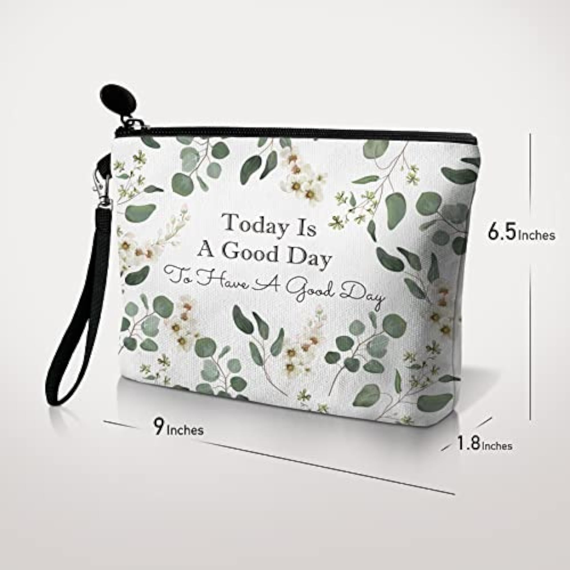 Inspirational Eucalyptus Travel Makeup Bag, Organizer Pouch