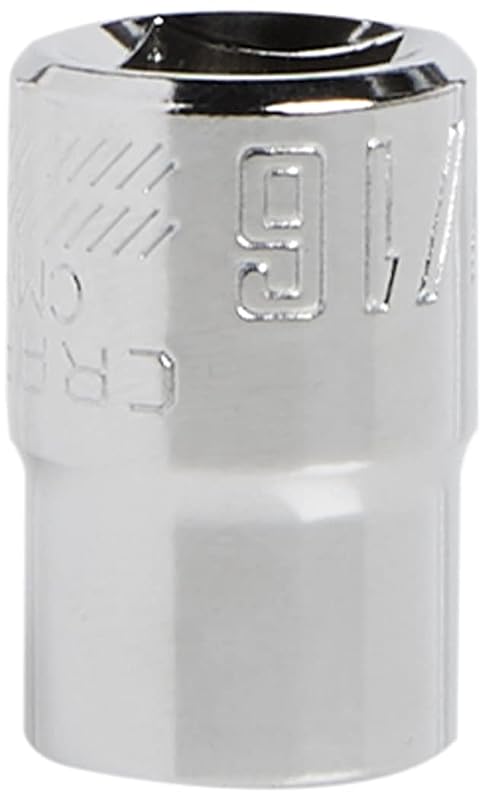 Soquete sextavado raso CRAFTSMAN 11,1 mm (7/16 pol.), encaixe 9,5 mm (3/8 pol.), 6 pontos SAE, CMMT43002, 1 peça