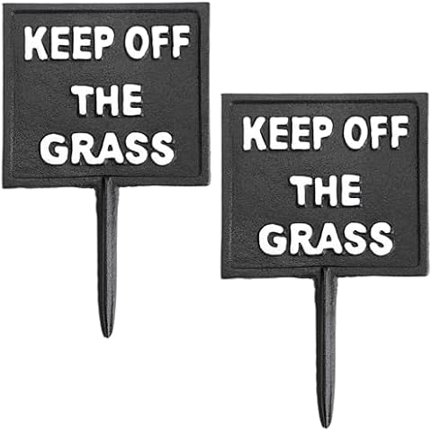 JUXYES Cast Iron Grass Sign Cover