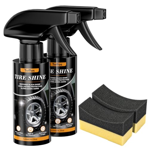 Toffos Tire Shine Spray, Deep Black Wet-Look Finish
