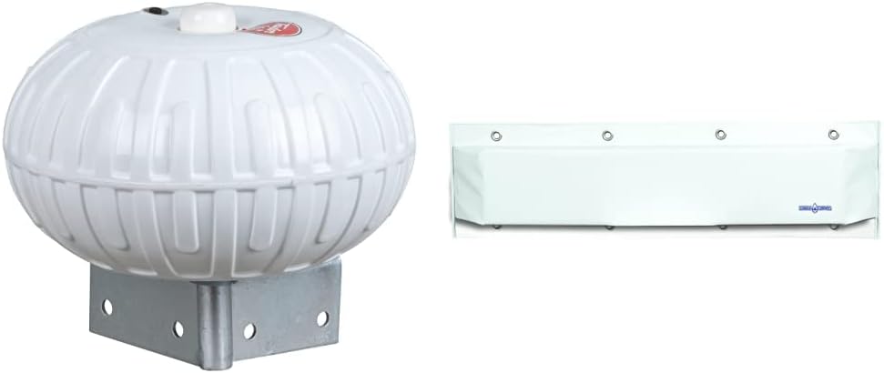 Taylor Made Products Dock Pro Inflatable Dock Boat Wheels, Corner Mount Dock Wheel, Dipped Galvanized Hardware, 2020108498 & Hull Hugr Dock Bumper, 36, Inch, Marine Dock Bumper, White