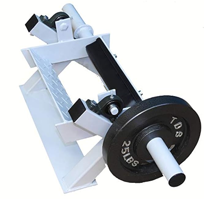 TDS Tibia Dorsi Calf Exercise Machine, Weight-based Resistance, White, 15D x 35W x 14H, Olympic Plate Compatible