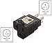 AC WORKS 15 Amp Household Plug to 20 Amp T-Blade Female Adapter