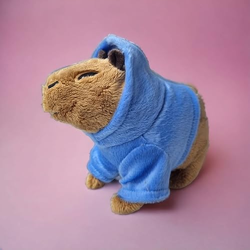 Brinquedos De Pelucia Capivara Fofa Filó C/Capuz Azul