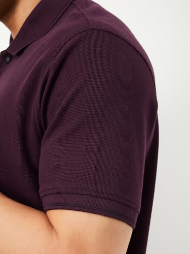 Image of Max Mens Cotton Blend Regular Fit Half Sleeves Solid Polo T-Shirt