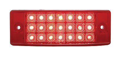 [ALL STAR TRUCK PARTS] Qty 10 - Red 21 LED Side Marker Clearance Stop Turn Tail Brake Lights 2"x6" Rectangle 12V Truck Trailer Camper - Thumbnail 2
