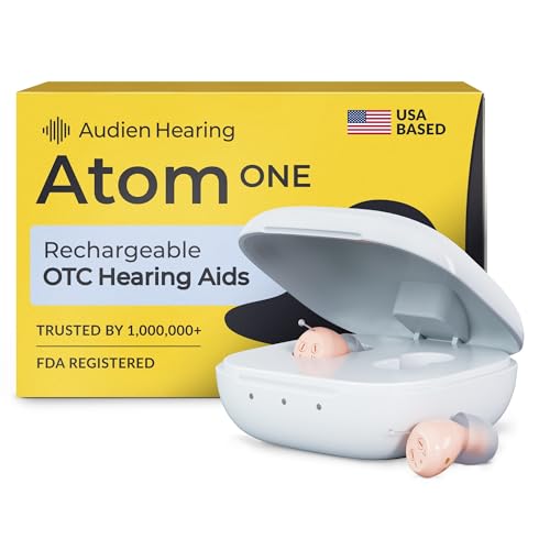 Audien Atom One OTC Hearing Aids - Wireless, Rechargeable, and