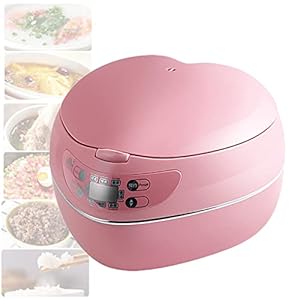 Peach Heart-Shaped Rice Cooker, Steamer with Household Insulation Function (1.8L), Non-Stick Pot, Constant Temperature Insulation, 300W Rice Cooker,#1